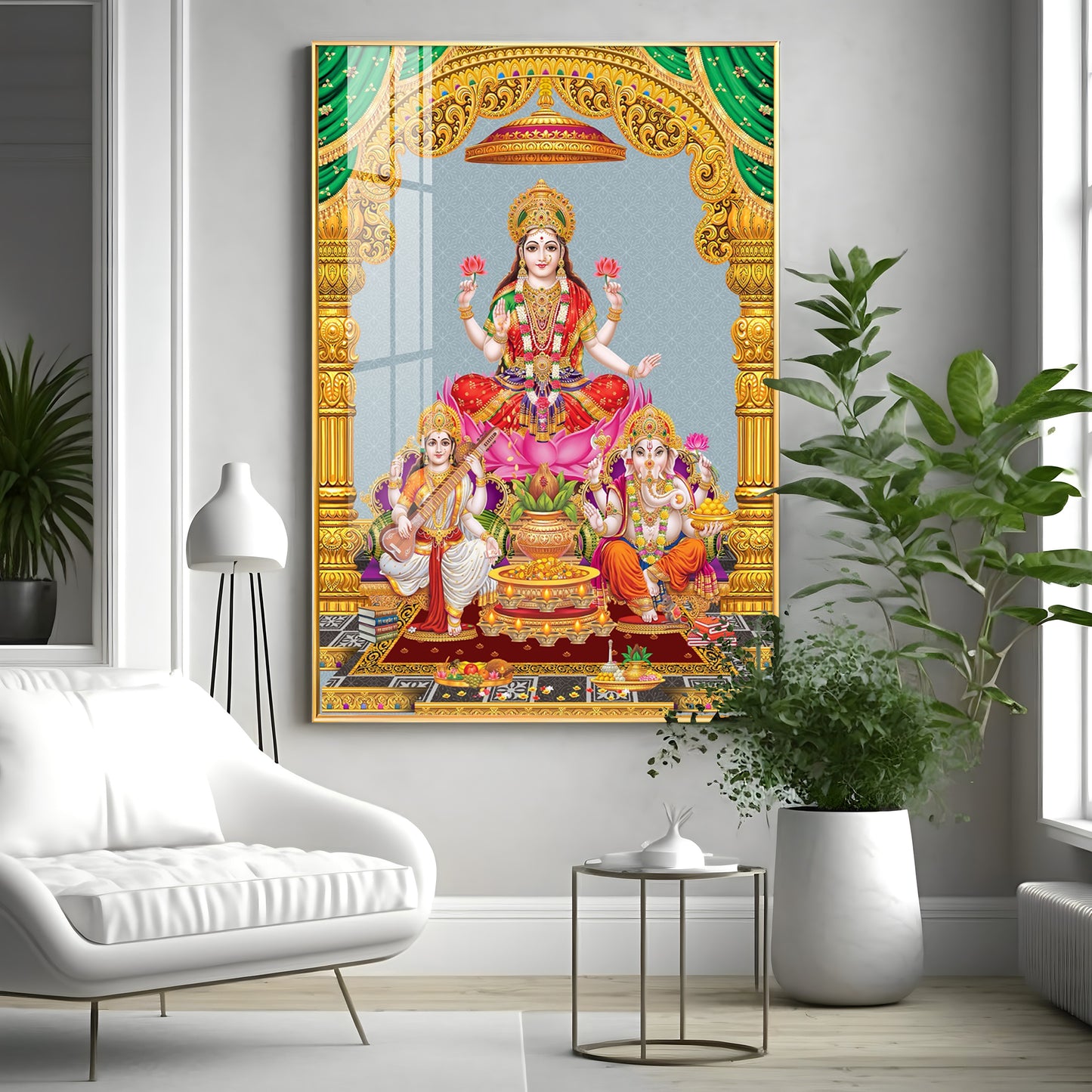 Sacred God And Goddess Premium Acrylic Vertical Wall Art