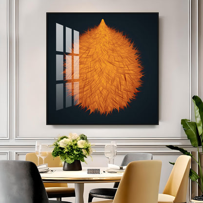 Colorful Fluffy Drops Premium Acrylic Square Wall Art