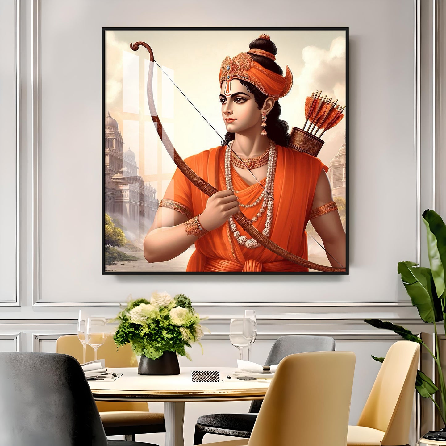 Prabhu Shree Ram Premium Acrylic Square Wall Art