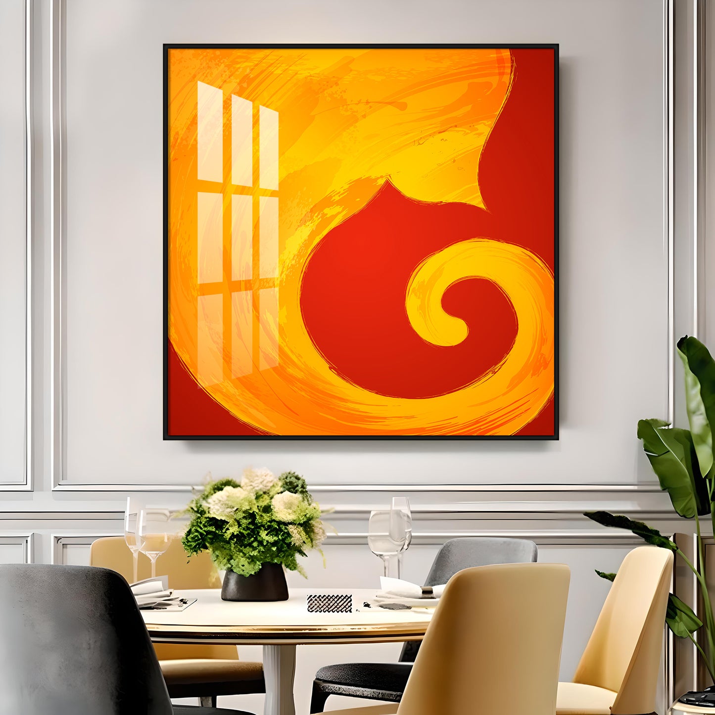 Modern Ganesha Premium Acrylic Square Wall Art