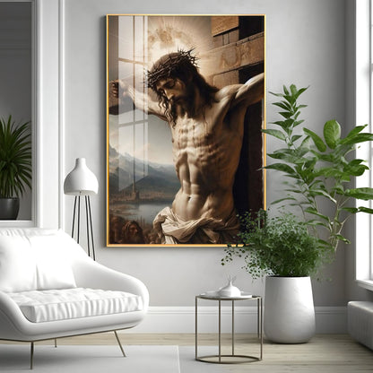 Divine Sacrifice Of Jesus Premium Acrylic Wall Art