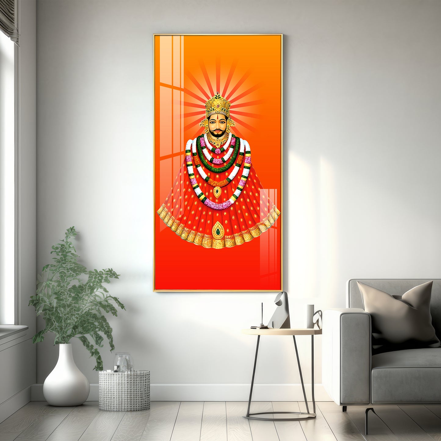 Khatu Shyam Ji Premium Acrylic Vertical Wall Art