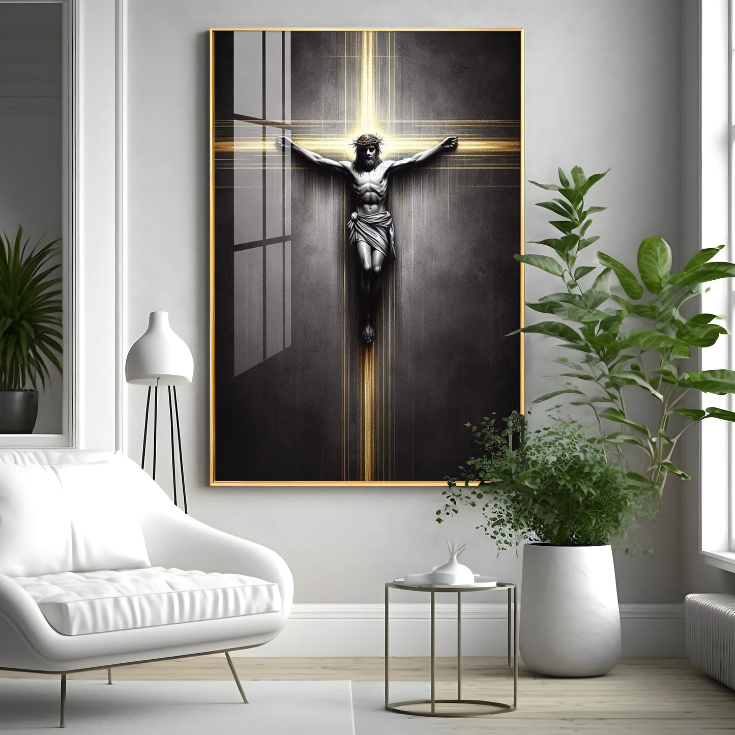 Sacred Crucifixion Premium Acrylic Wall Art