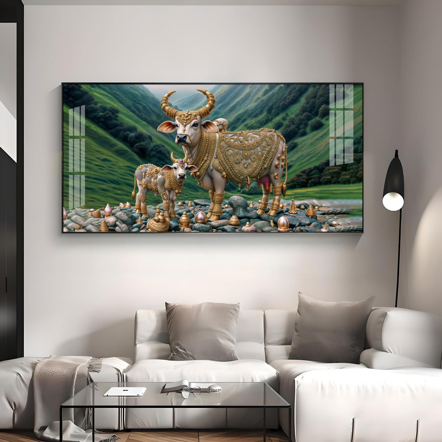 Mythological Cow Premium Acrylic Horizontal Wall Art