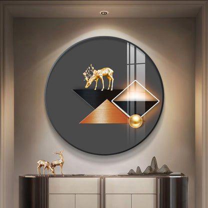 Abstract Realm Premium Acrylic Round Wall Art