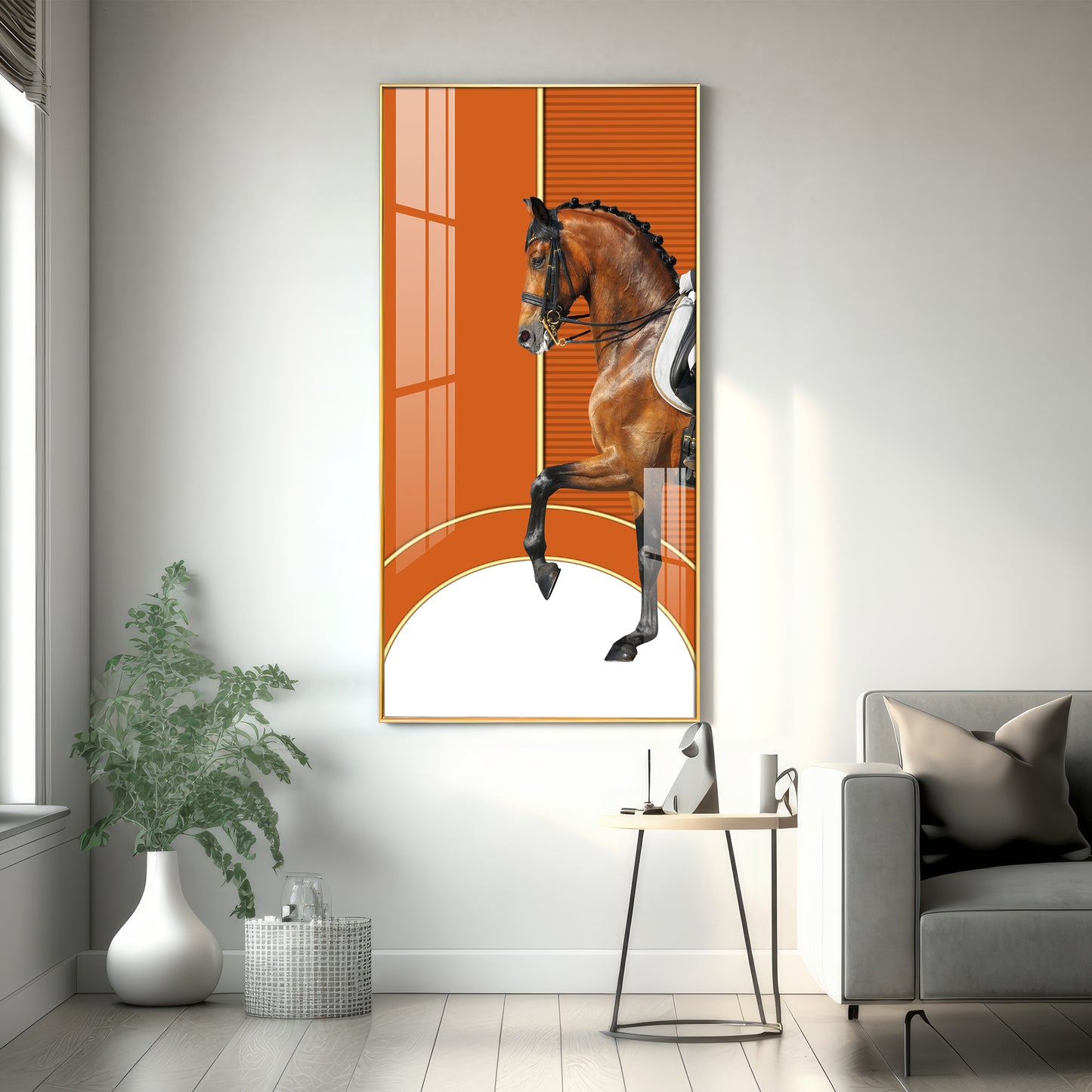 European Horse Premium Acrylic Vertical Wall Art