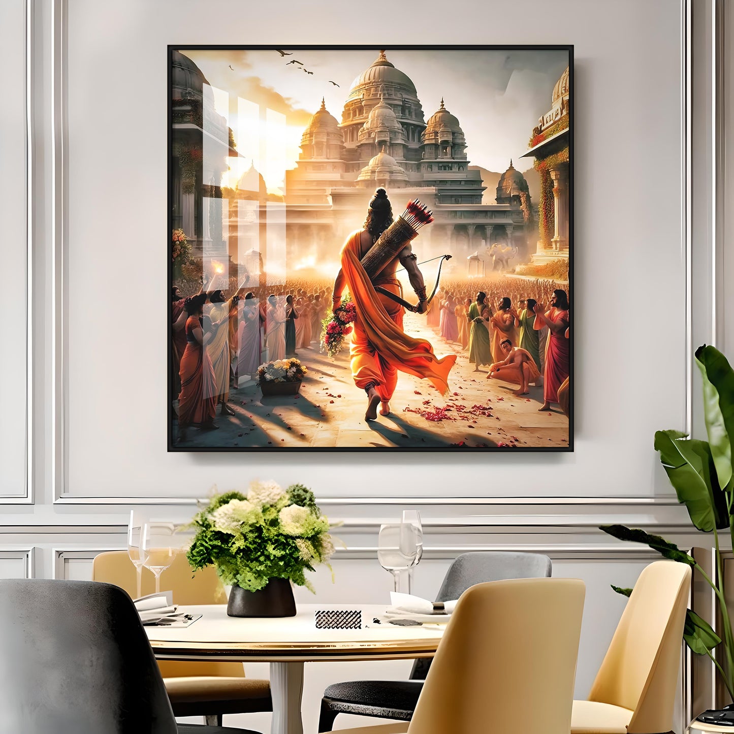 Tale Of Ayodhya Premium Acrylic Square Wall Art