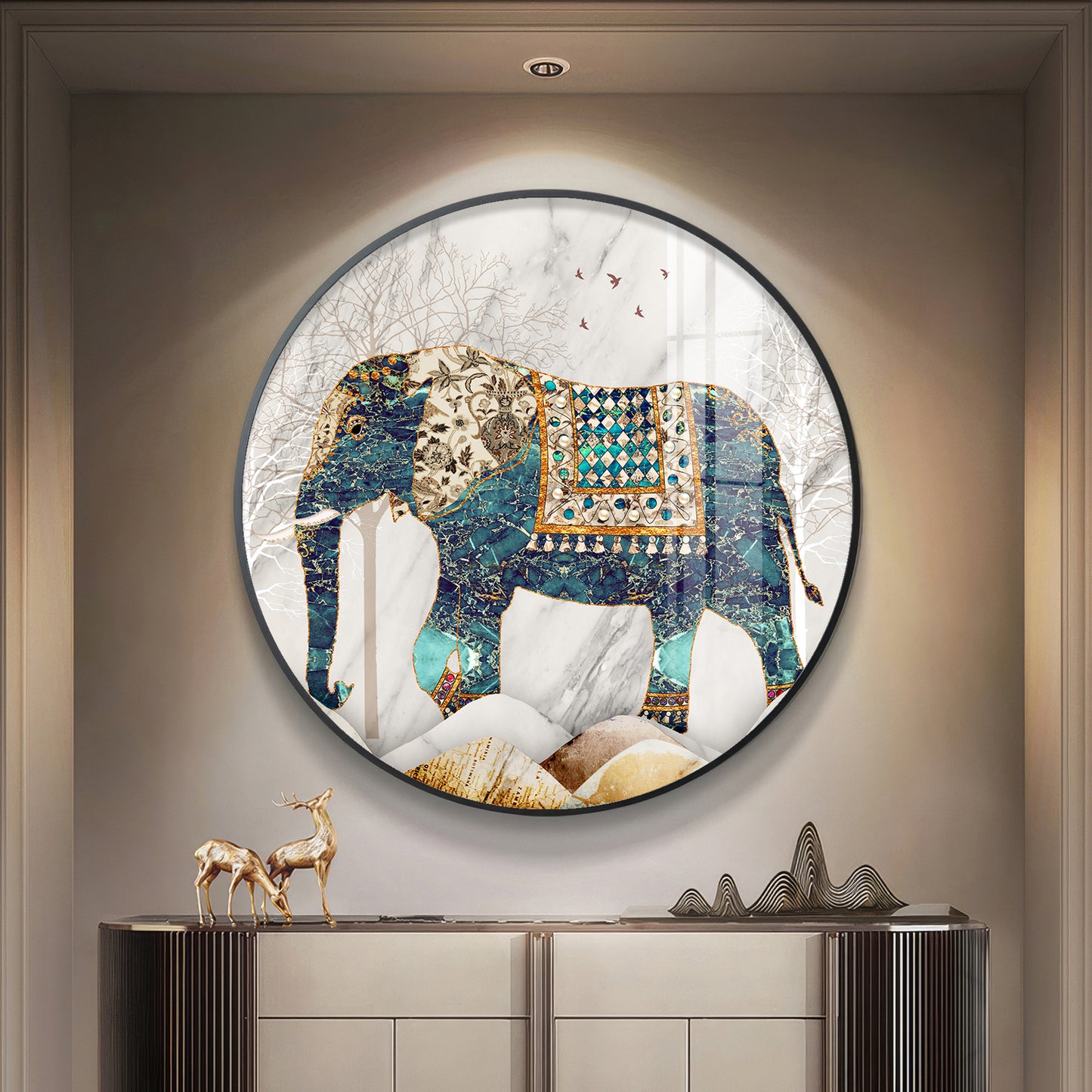 Majestic Alpha Premium Acrylic Round Wall Art