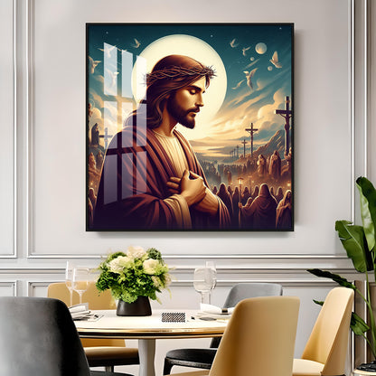 Jesus Christ Premium Acrylic Square Wall Art