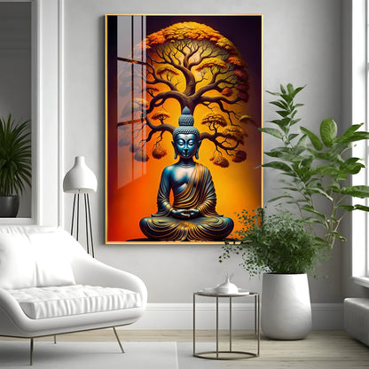 Enlighten Buddha Premium Acrylic Vertical Wall Art