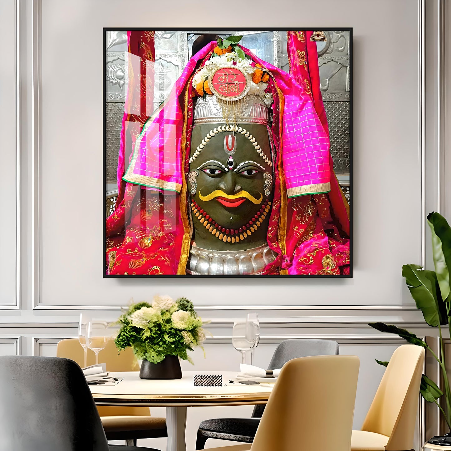 Shri Baba Mahakal Jotirling Premium Acrylic Square Wall Art