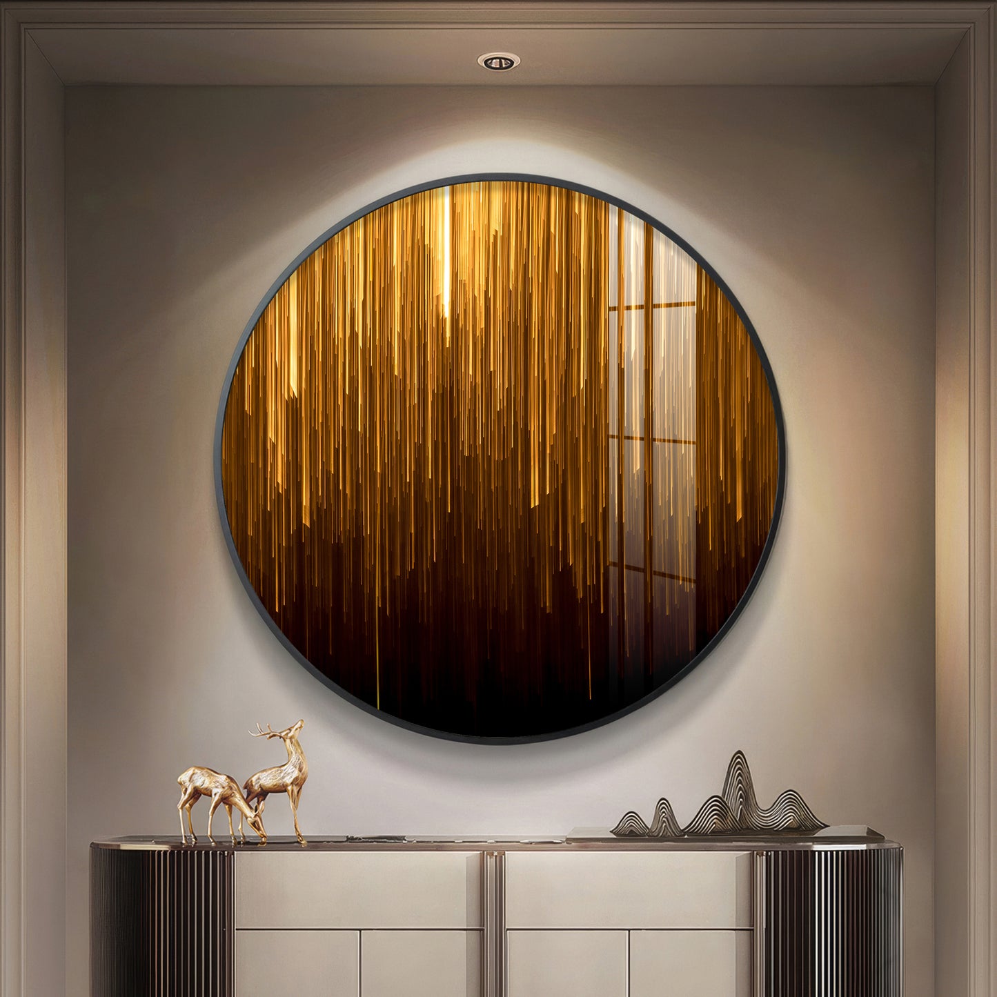 Opulent Sphere Premium Acrylic Round Wall Art