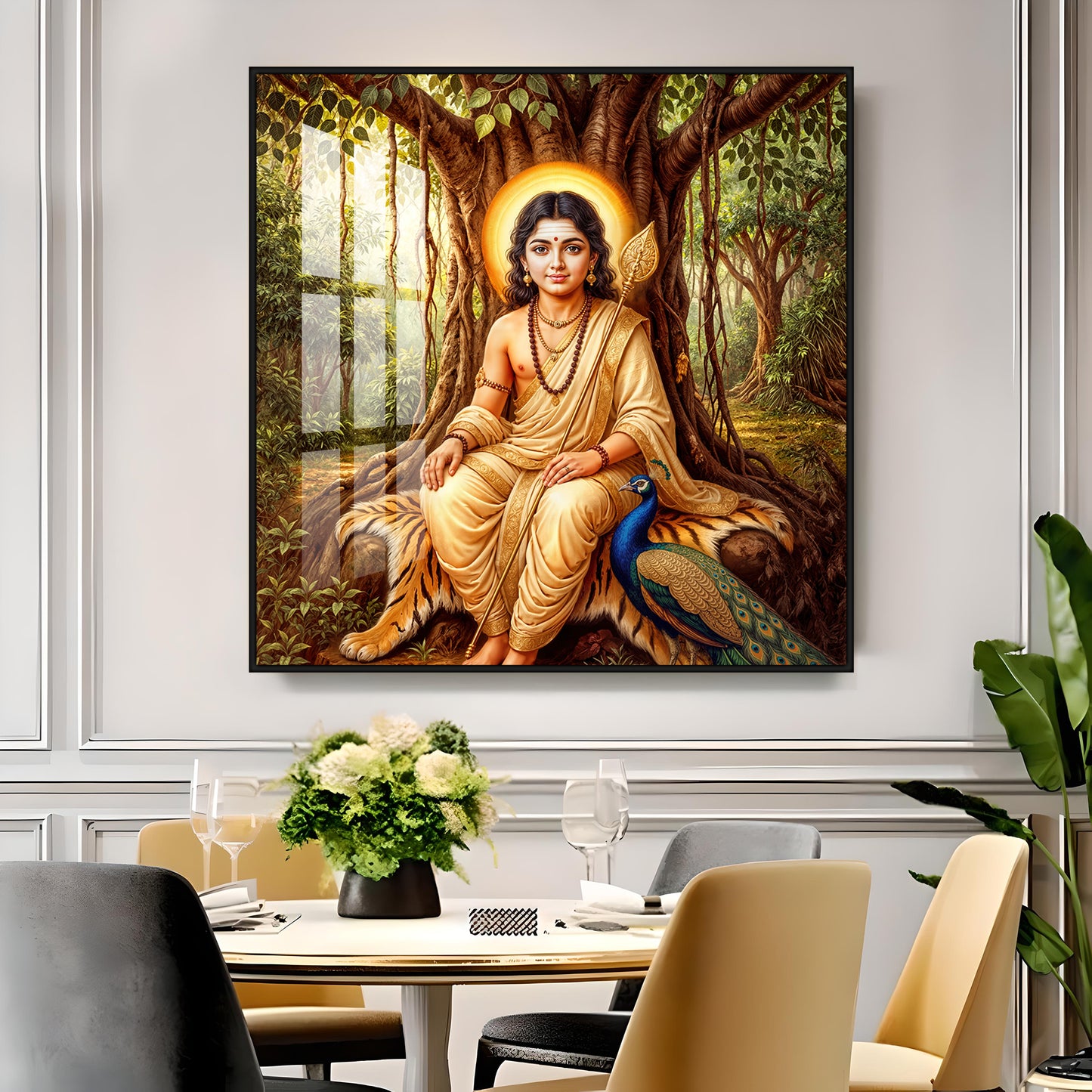 Divine Kartikeya Premium Acrylic Square Wall Art