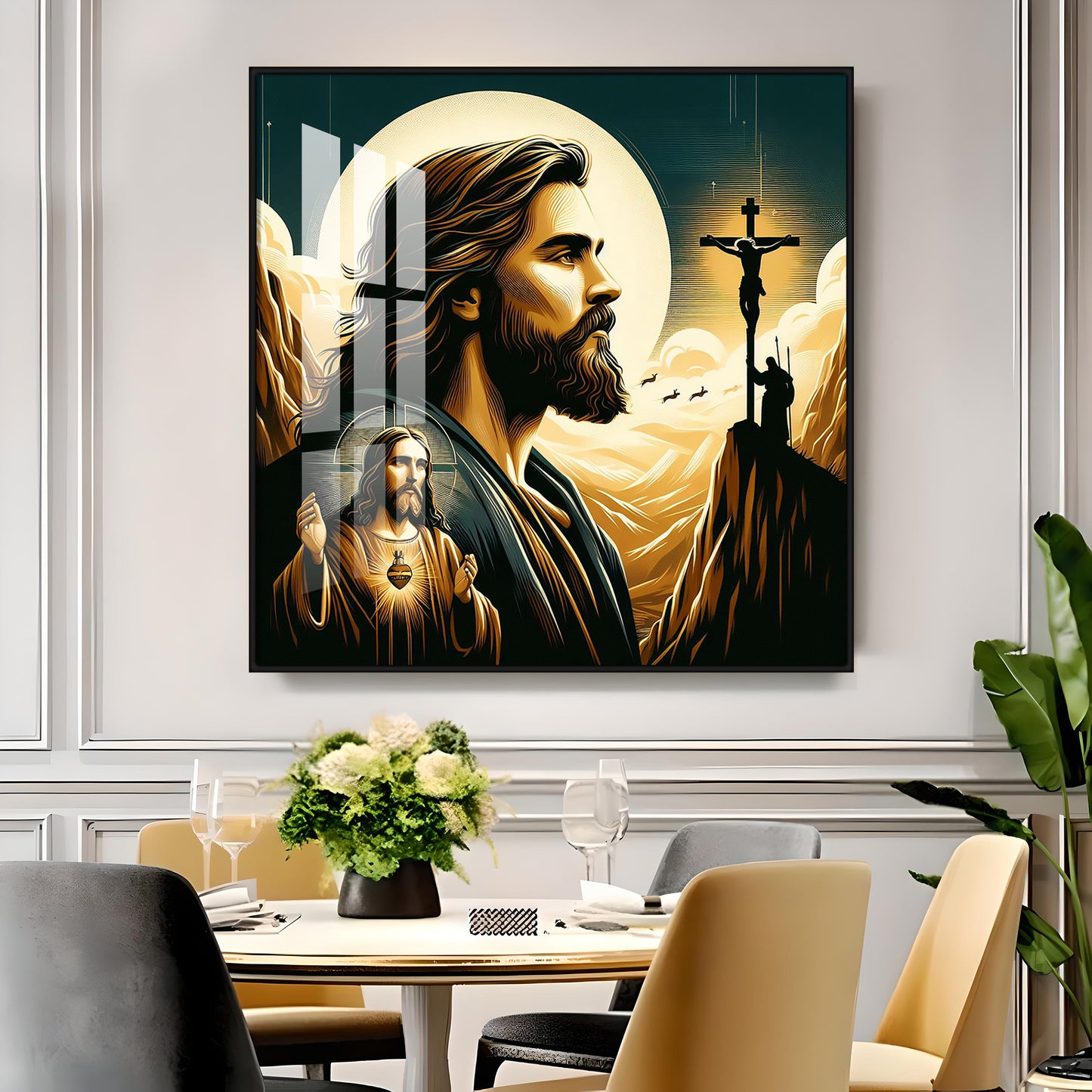 Lord Jesus Premium Acrylic Square Wall Art