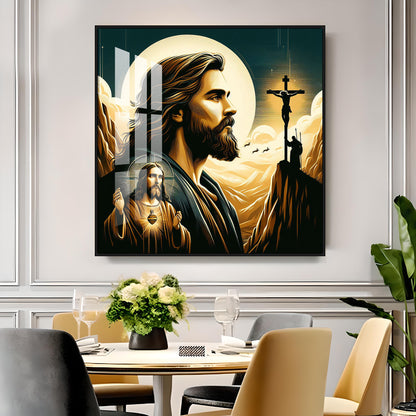 Lord Jesus Premium Acrylic Square Wall Art