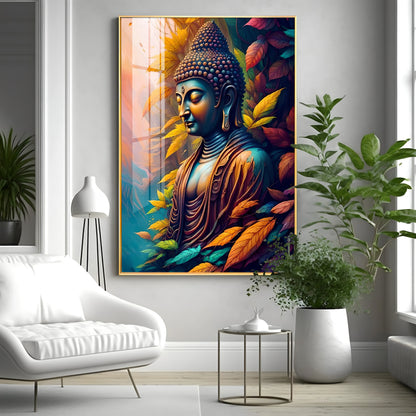 Indianara Buddha Premium Acrylic Vertical Wall Art