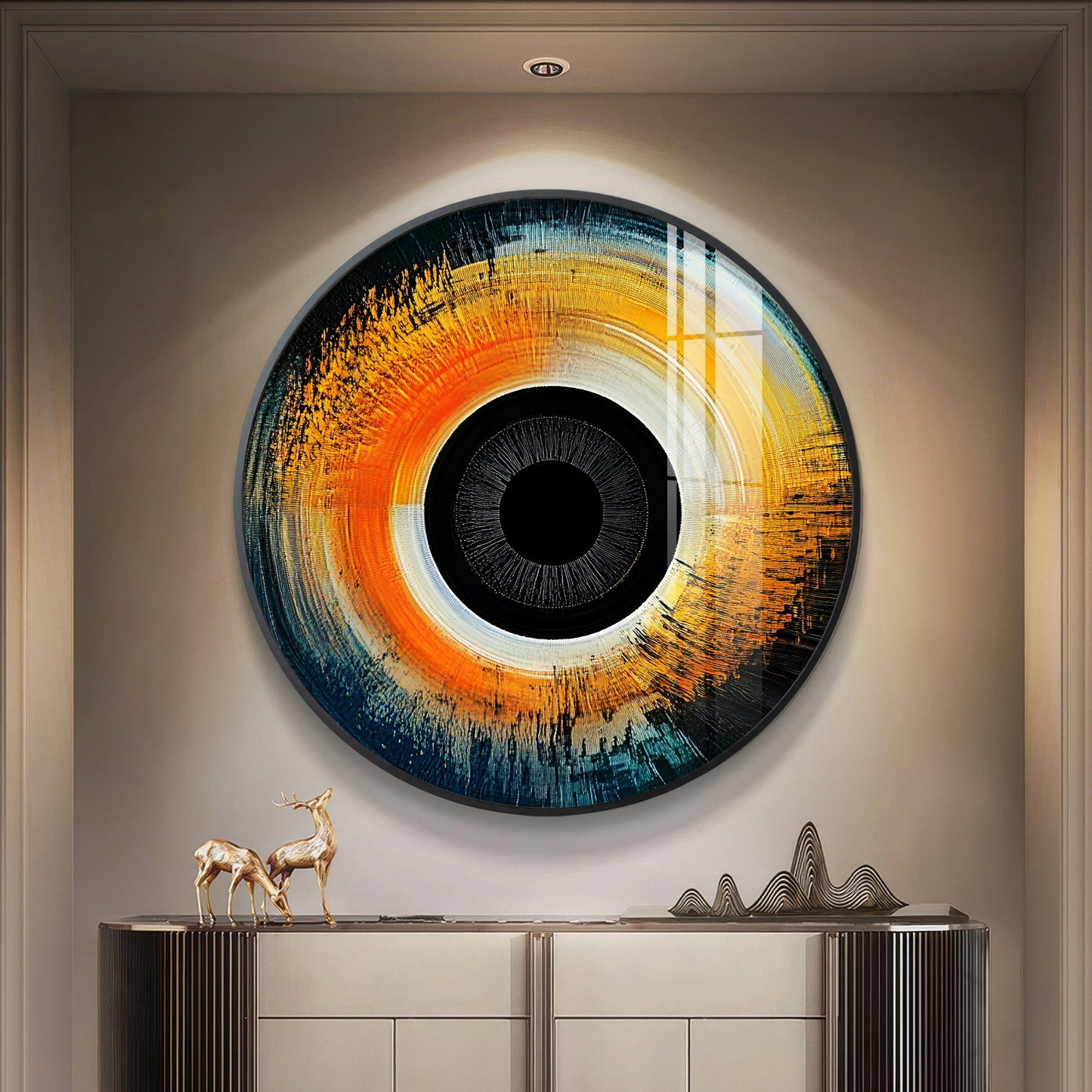 Visionary Gaze Premium Acrylic Round Wall Art