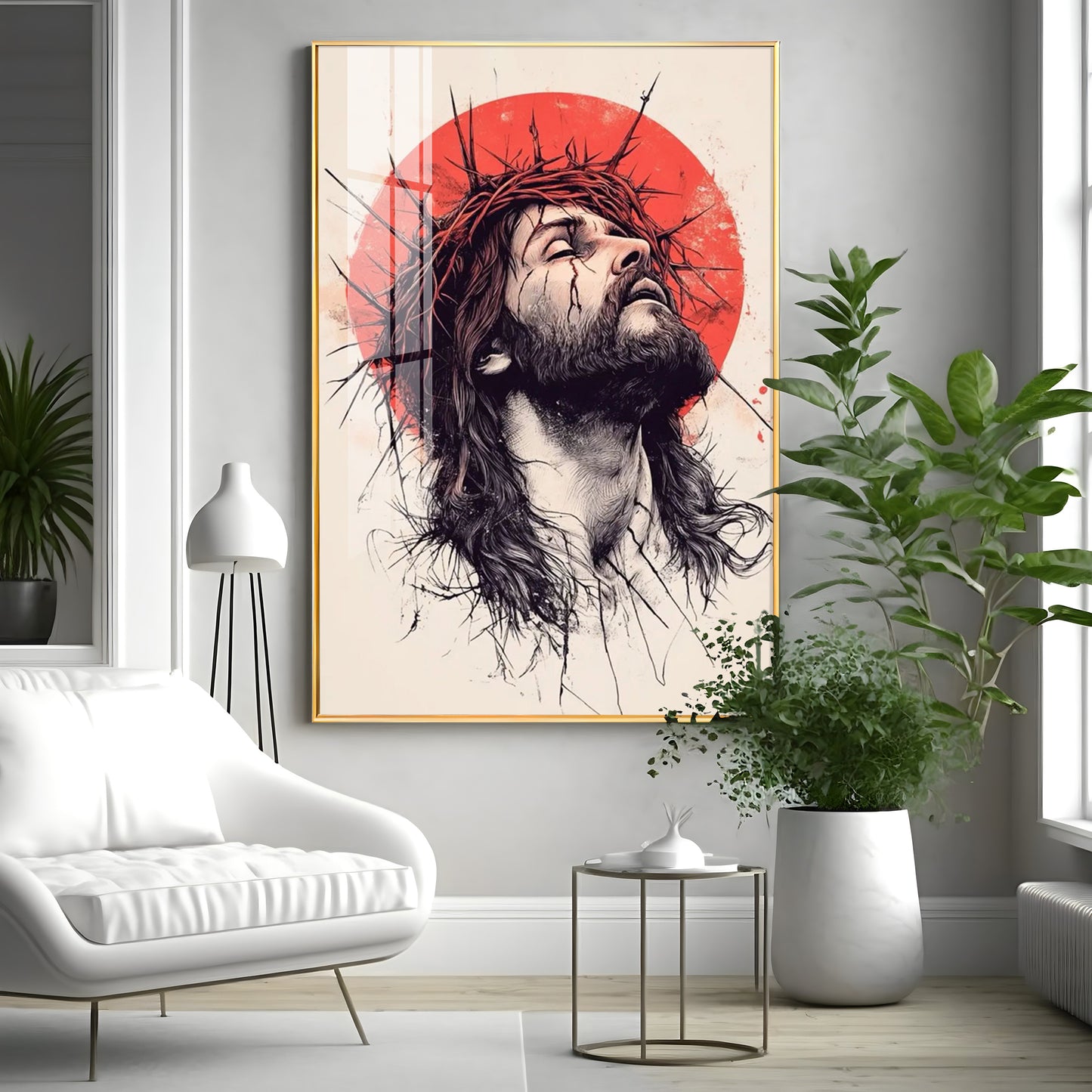 Jesus Christ Spiritual Reflection Premium Acrylic Wall Art