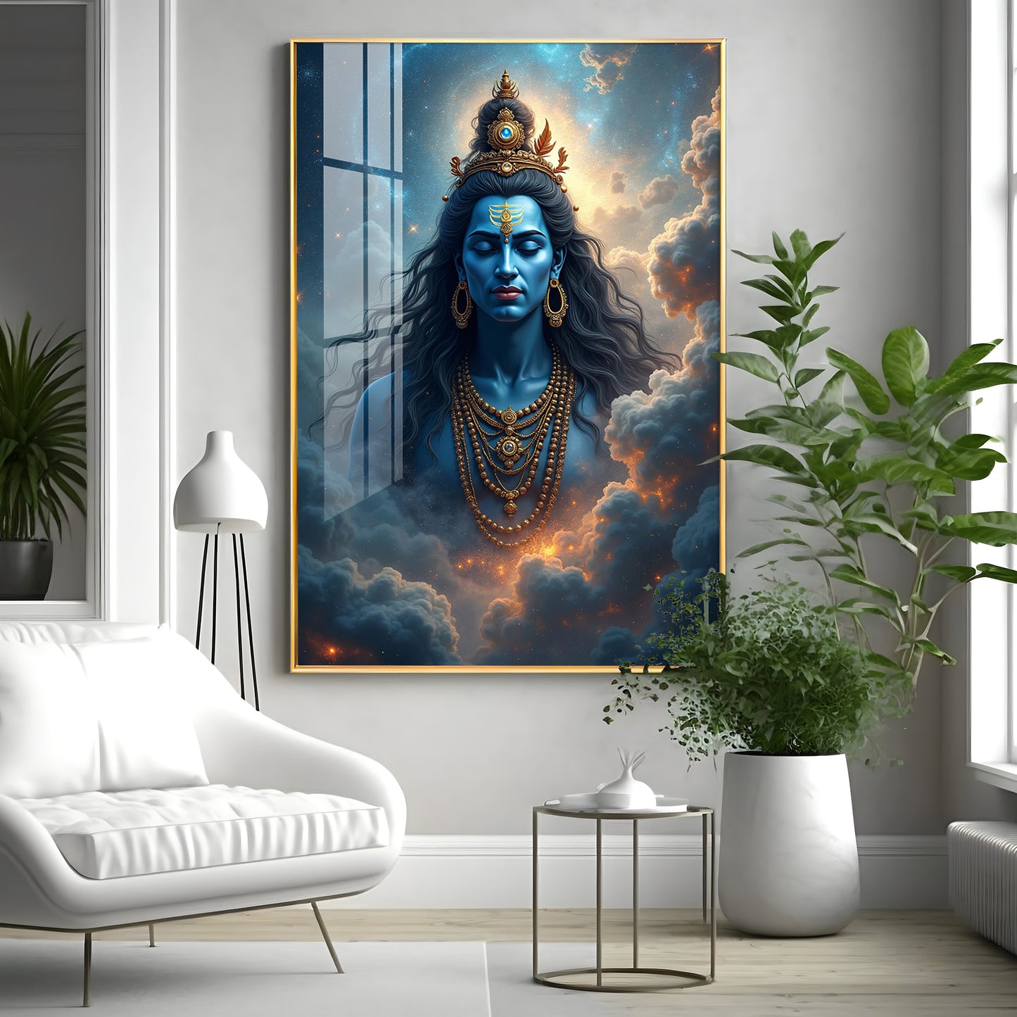 Celestial Shiva Sakti Premium Acrylic Wall Art