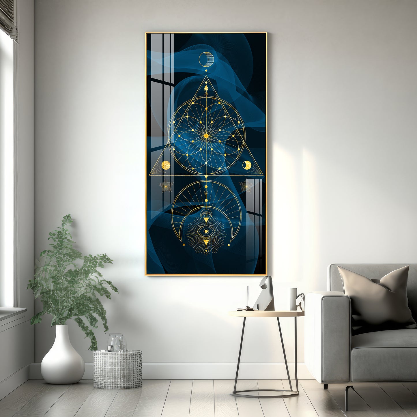 Modern Minimalist Geometric Premium Acrylic Vertical Wall Art