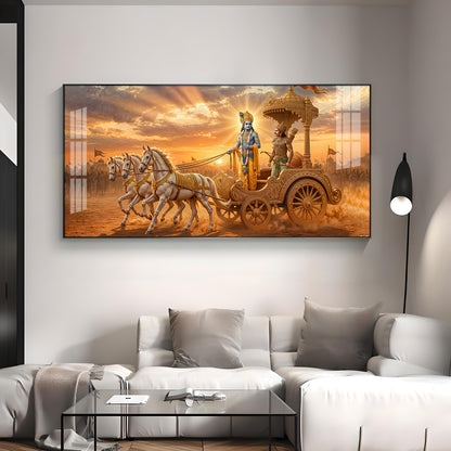 Shrimad Bhagavad Gita Premium Acrylic Horizontal Wall Art