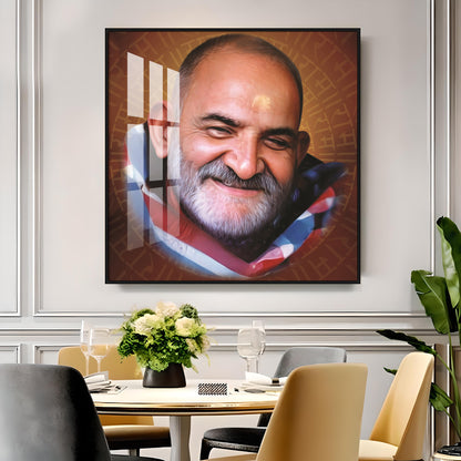 Neem Karoli Baba Premium Acrylic Square Wall Art