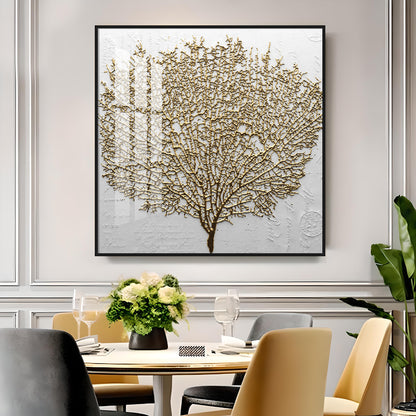 Golden Tree Premium Acrylic Square Wall Art