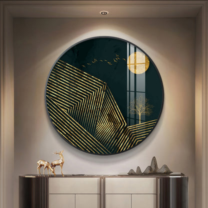 Obsidian Luxe Premium Acrylic Round Wall Art