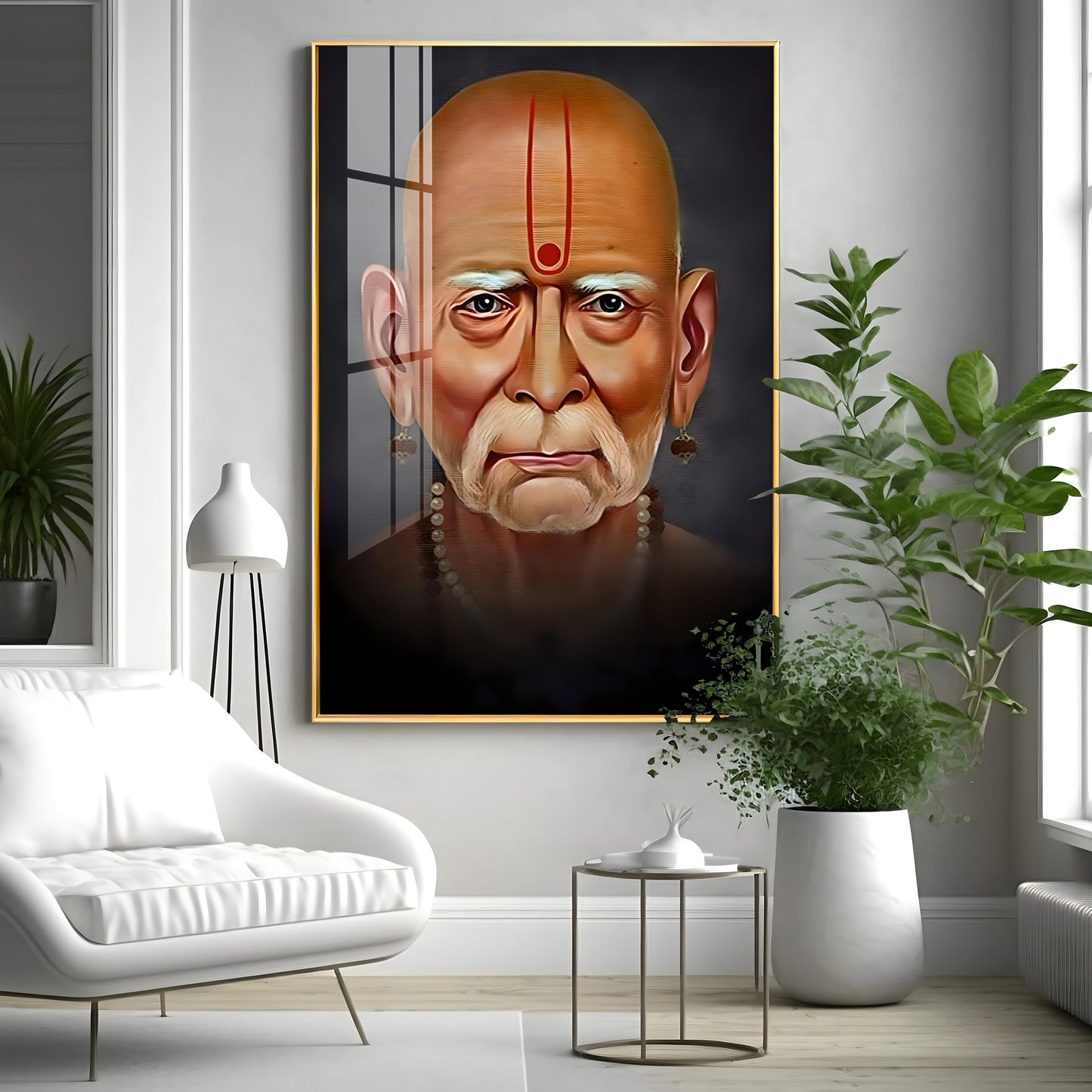 Crimson Visage Premium Vertical Acrylic Wall Art