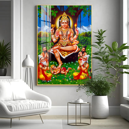 Lord Dakshinamurthy Premium Acrylic Vertical Wall Art