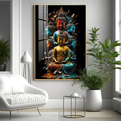 Lord Buddha Premium Acrylic Vertical Wall Art