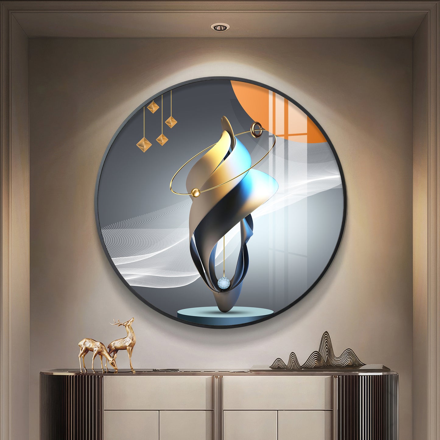 Modern Muse Premium Acrylic Round Wall Art