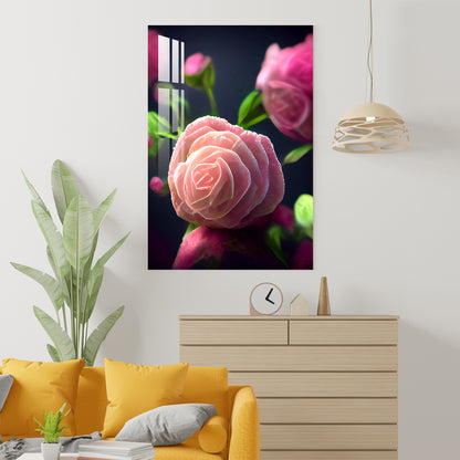 Camellia Flower Acrylic Wall Art