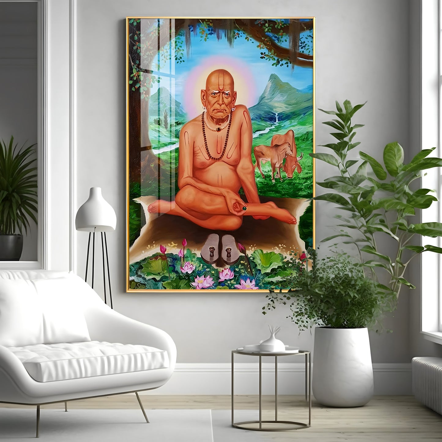 Elegance Of Shri Swami Samartha Premium Vertical Acrylic Wall Art