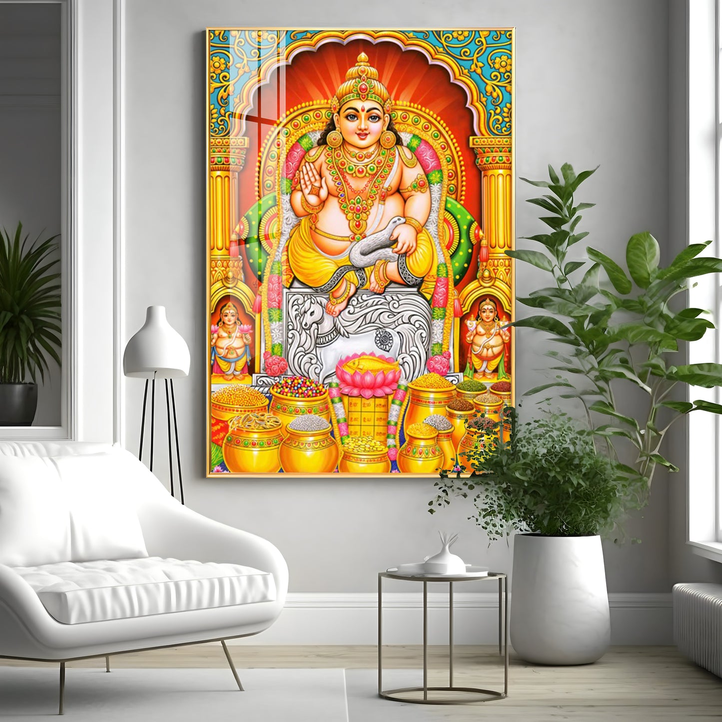 God Of Wealth And Treasurer Premium Acrylic Vertical Wall Art