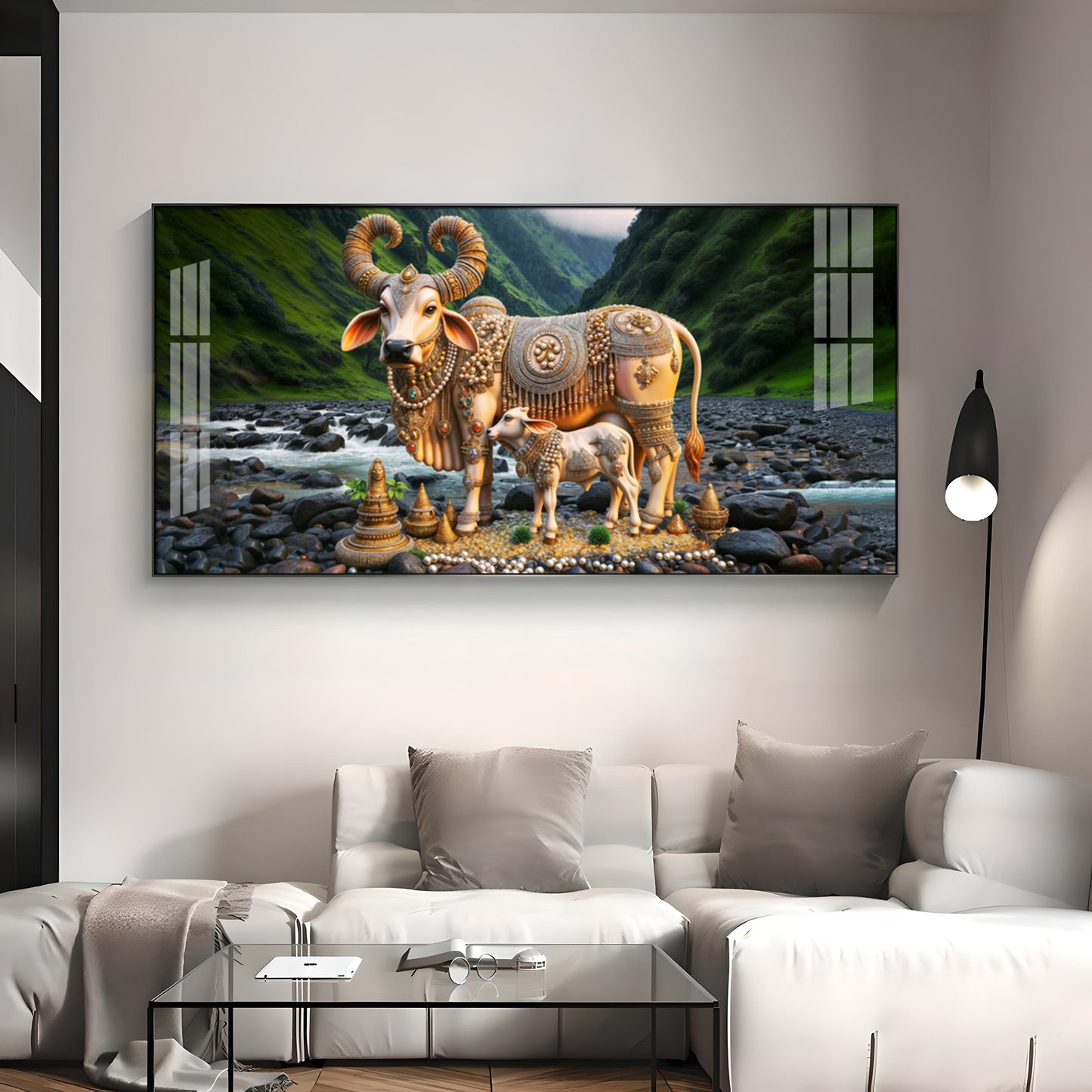 Golden Charm Premium Acrylic Horizontal Wall Art