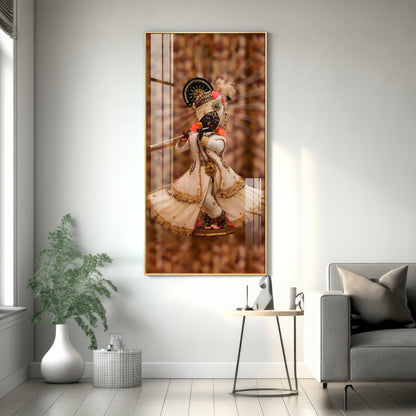 Shree Murlidhar Premium Acrylic Vertical Wall Art