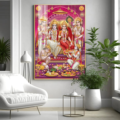 Ram Sita Darbar Premium Acrylic Vertical Wall Art