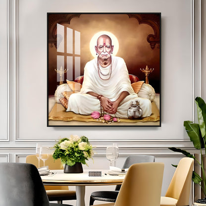 Shri Swami Samarth Maharaj Premium Acrylic Square Wall Art