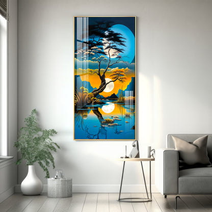 Sunset Serenity Premium Acrylic Vertical Wall Art