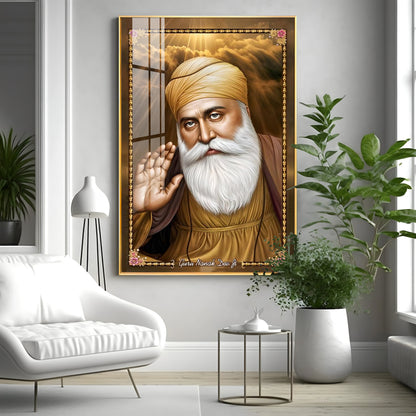 Guru Nanak Dev Ji Premium Acrylic Vertical Wall Art