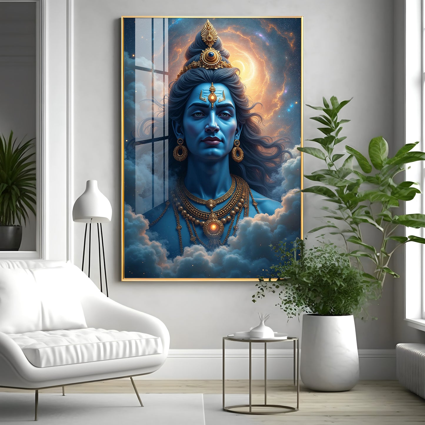 Lord Shiva Cloudscape Premium Acrylic Wall Art