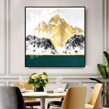 The Emerald Peak Acrylic Square Wall Art