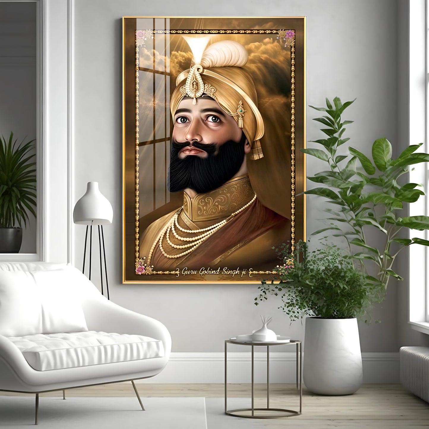 Guru Gobind Singh Premium Acrylic Vertical Wall Art