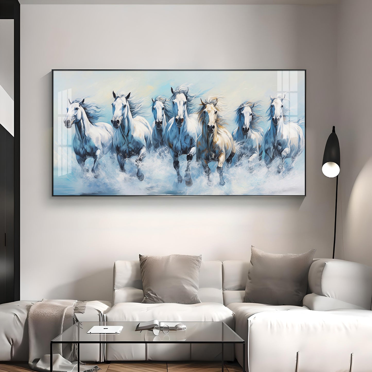 Fairytale Seven Horses Premium Acrylic Horizontal Wall Art