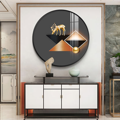 Abstract Realm Premium Acrylic Round Wall Art