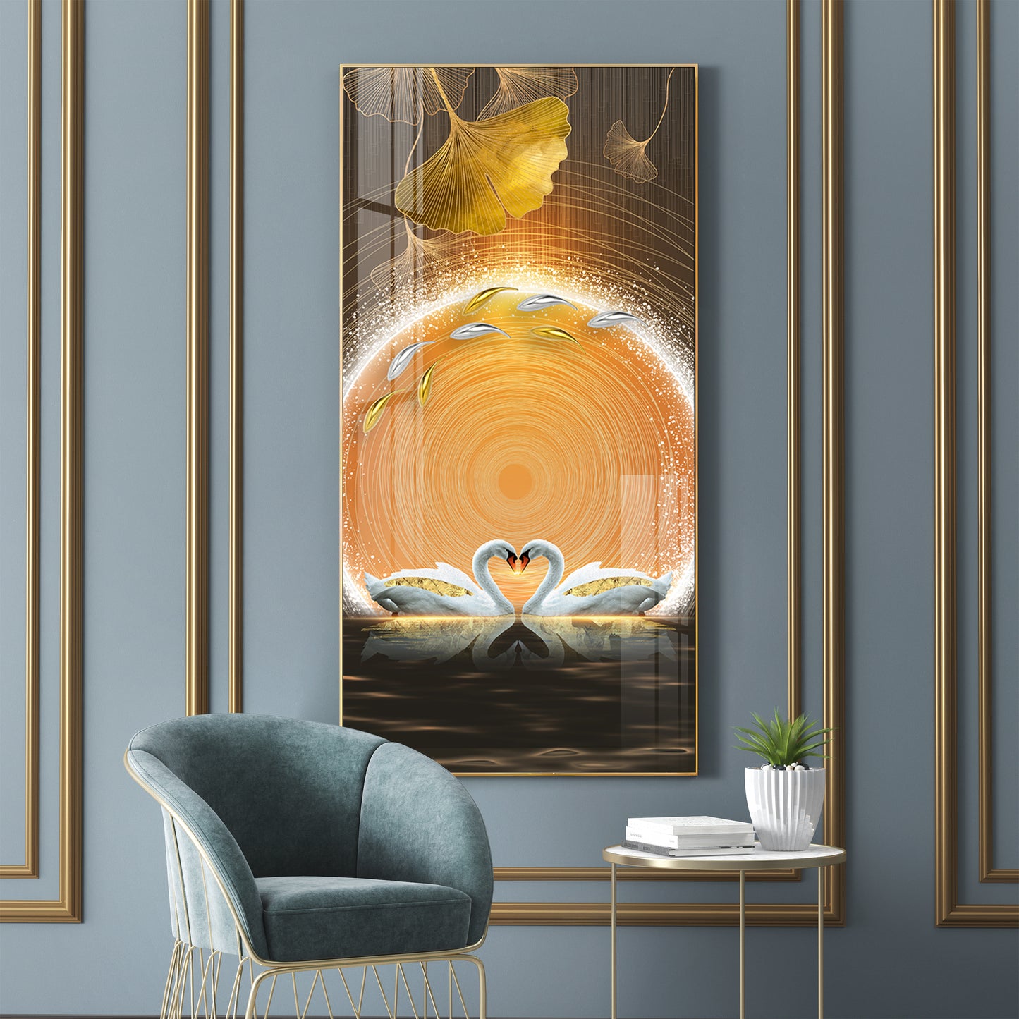 The Swan Portrait Premium Acrylic Vertical Wall Art