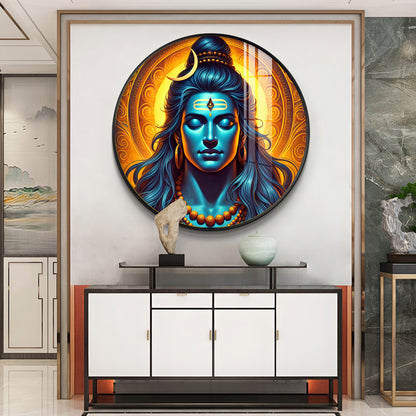 Supreme Soul Shiva Premium Acrylic Round Wall Art