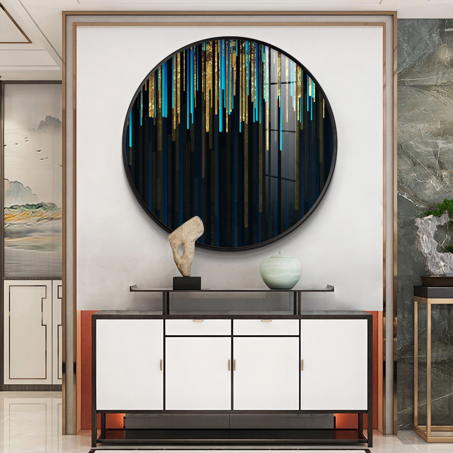 Colorful Palette Premium Acrylic Round Wall Art