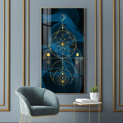 Modern Minimalist Geometric Premium Acrylic Vertical Wall Art